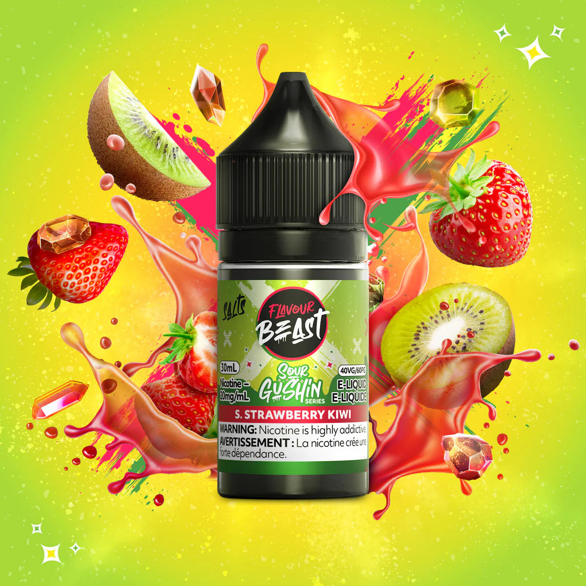 S. Strawberry Kiwi by Flavour Beast Salts 30ml