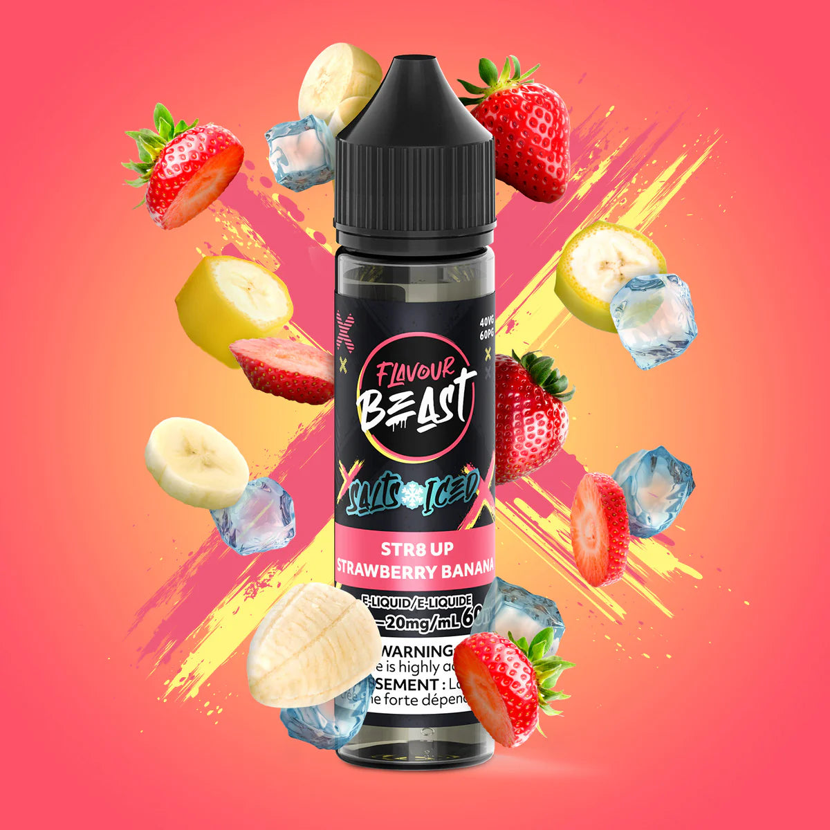 Str8 Up Strawberry Banana by Flavour Beast Salts 60ml