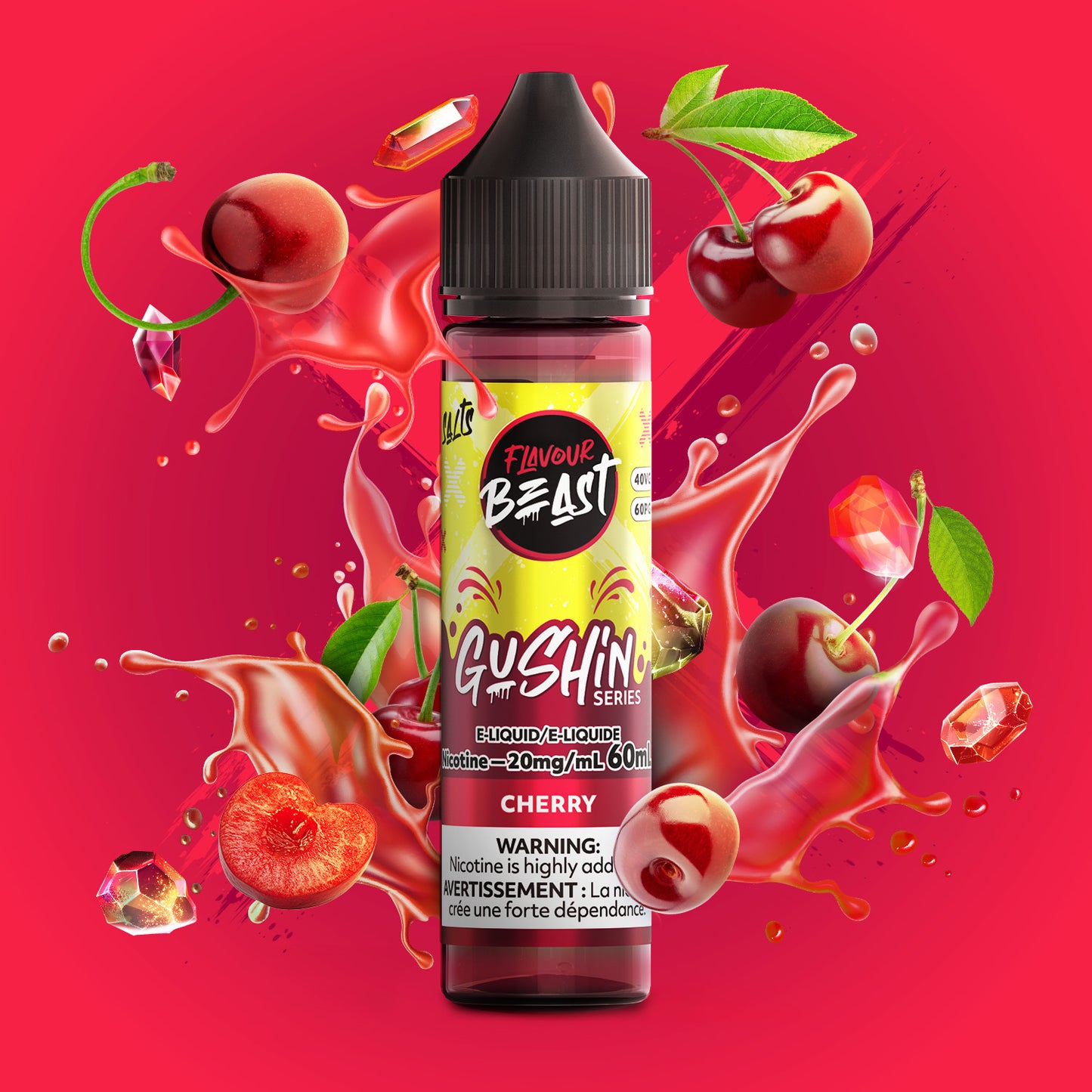 Gushin Cherry by Flavour Beast Salts 60ml