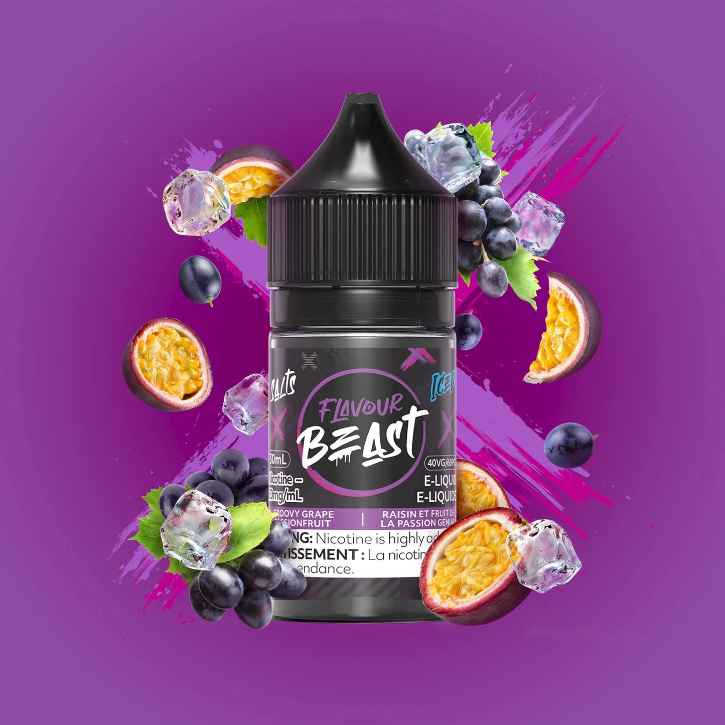 GROOVY GRAPE PASSIONFRUIT BY FLAVOUR BEAST SALTS