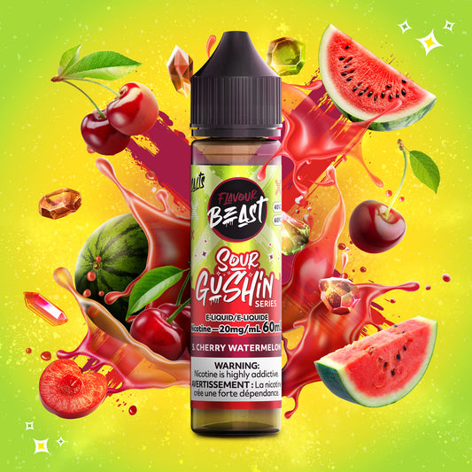 Sour Gushin Cherry Watermelon by Flavour Beast Salts 60ml
