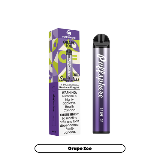 PUFFSPHERE SMOKELESS. GRAPE ICE