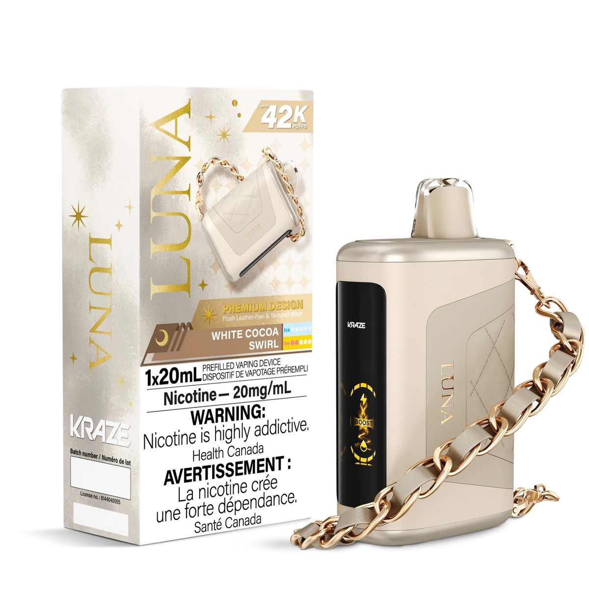 WHITE COCOA SWIRL KRAZE LUNA