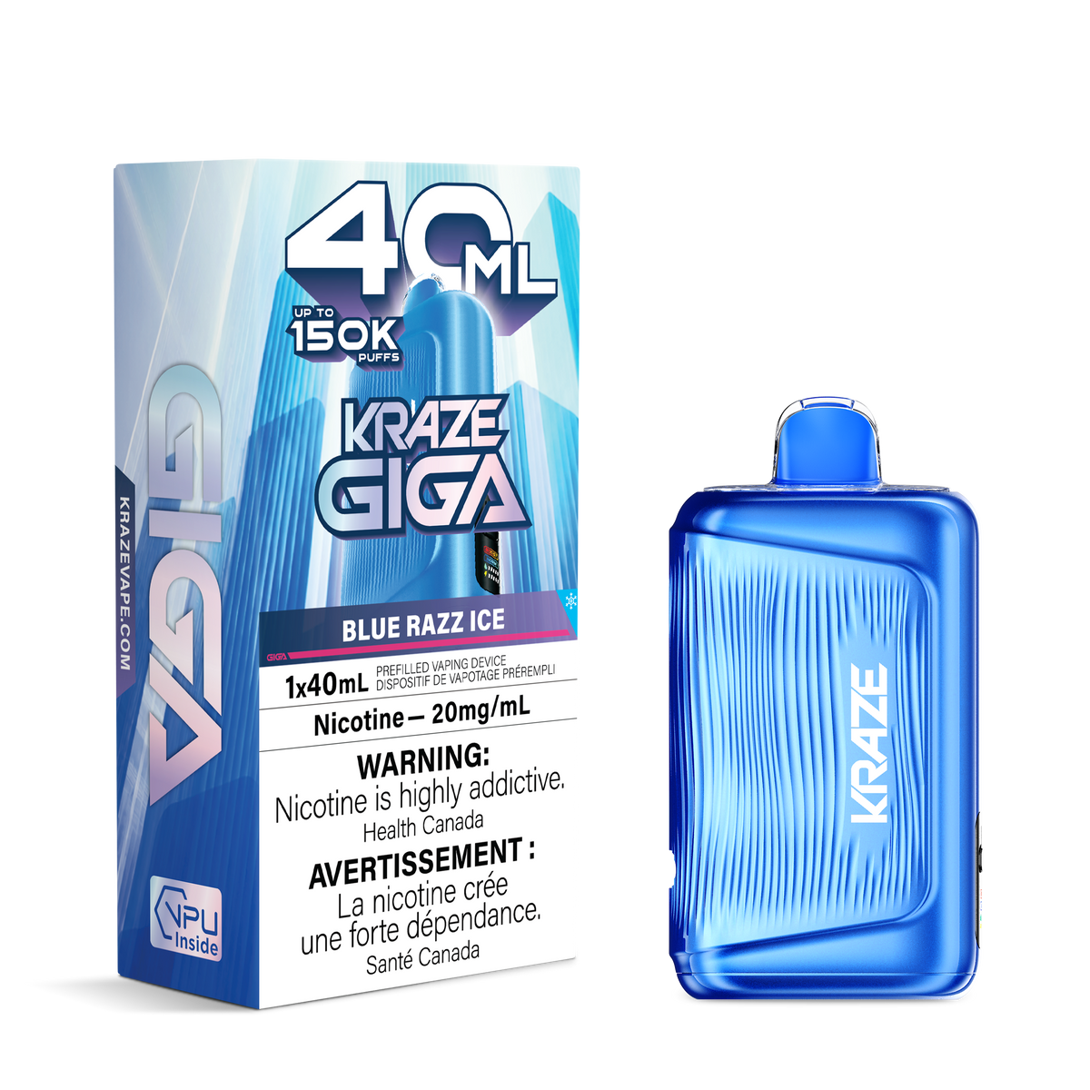 BLUE RAZZ ICE KRAZE GIGA 150K