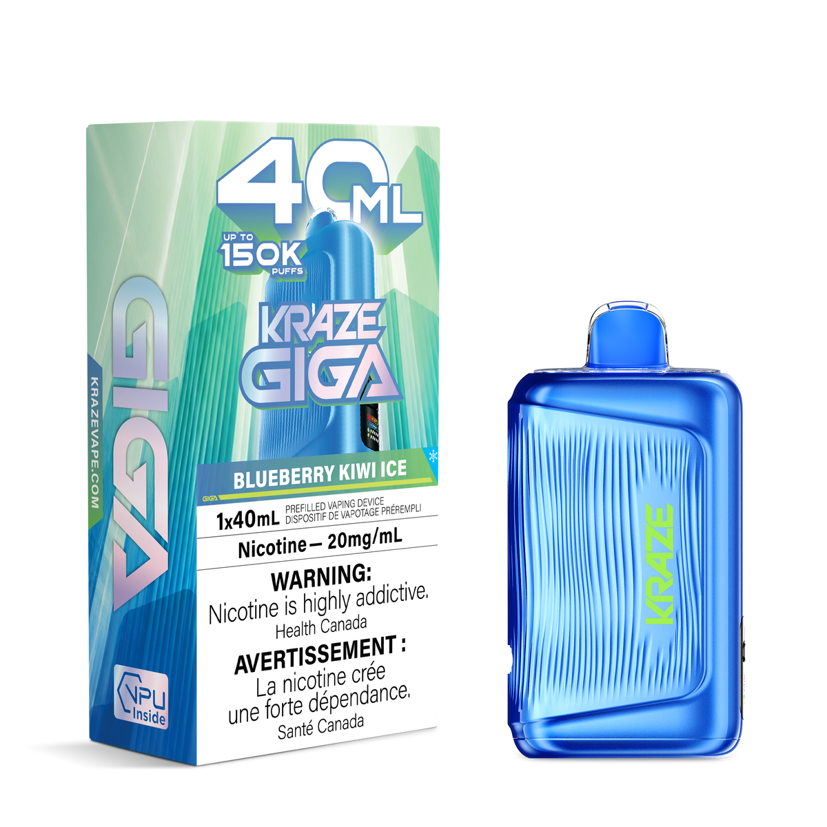 BLUEBERRY KIWI ICE KRAZE GIGA 150K