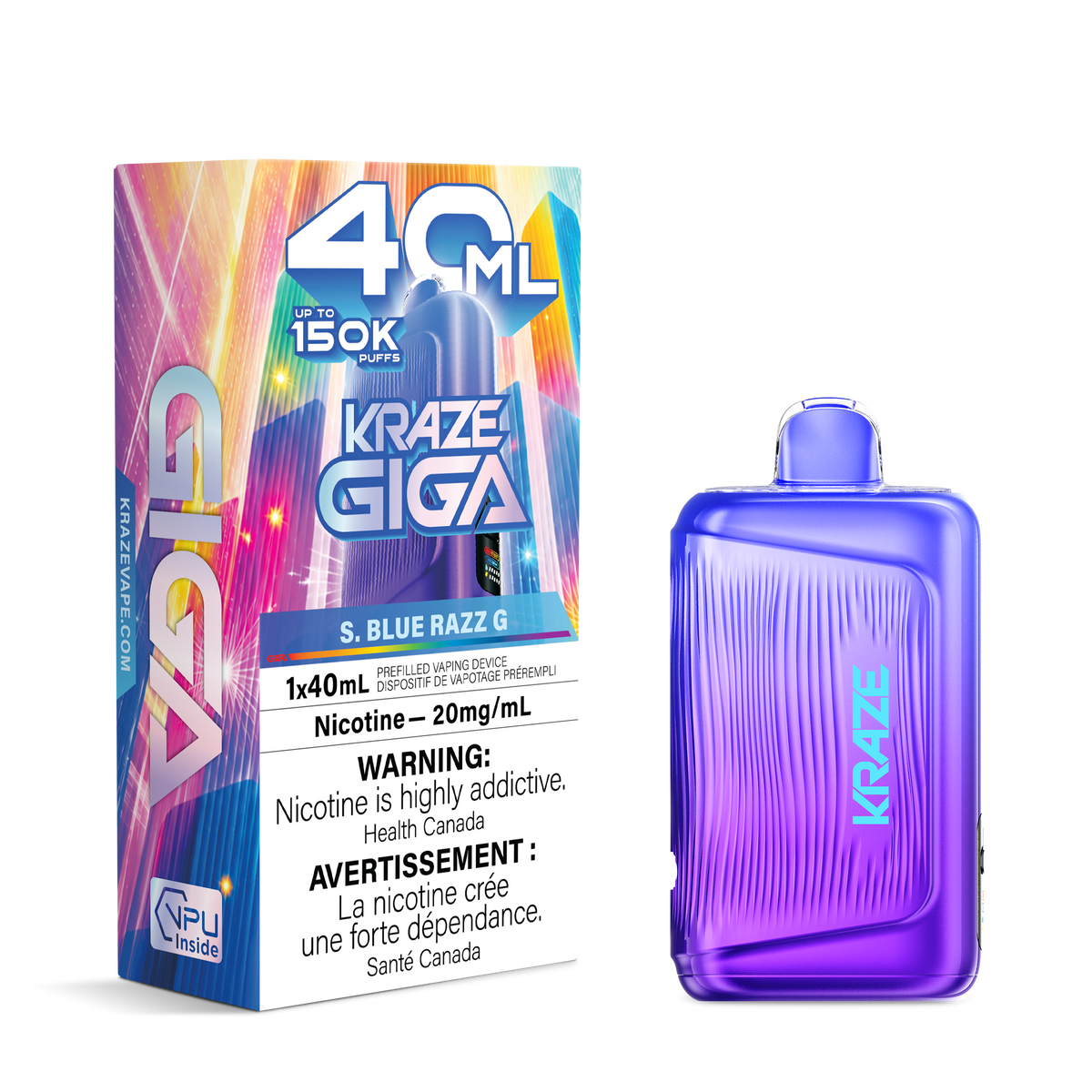 S. BLUE RAZZ G KRAZE GIGA 150K