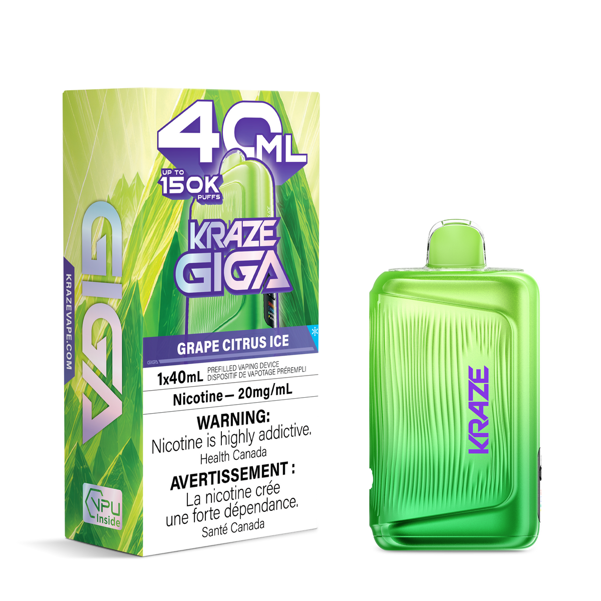 KRAZE GIGA 150K -  GRAPE CITRUS ICE