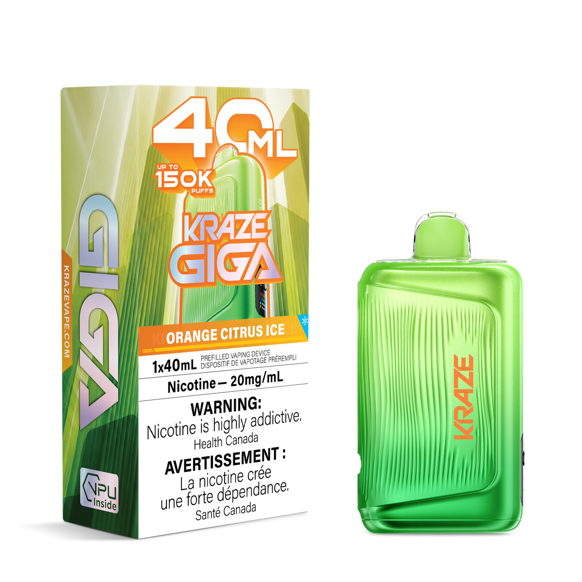 KRAZE GIGA 150K -  ORANGE CITRUS ICE