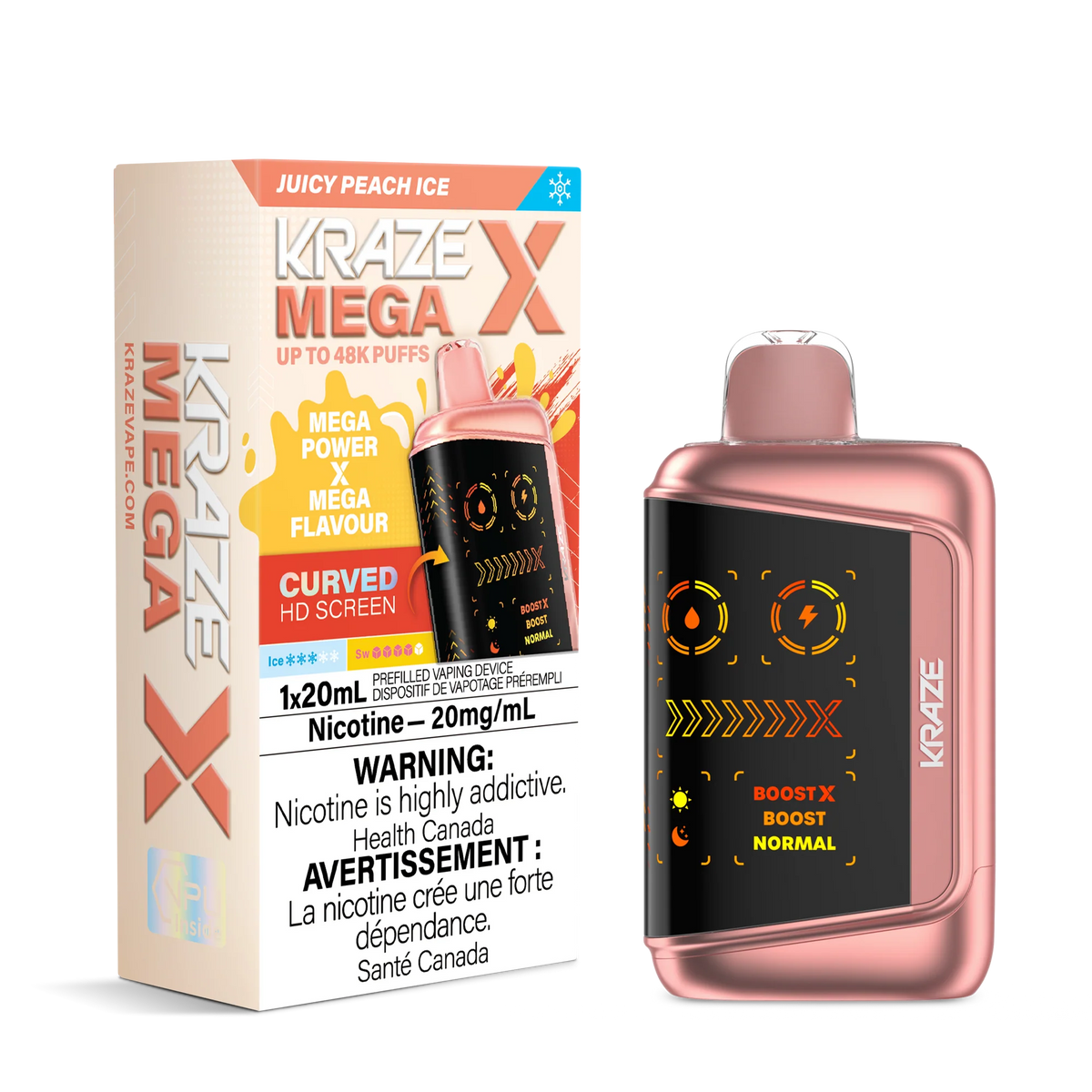 JUICY PEACH ICE KRAZE MEGA X