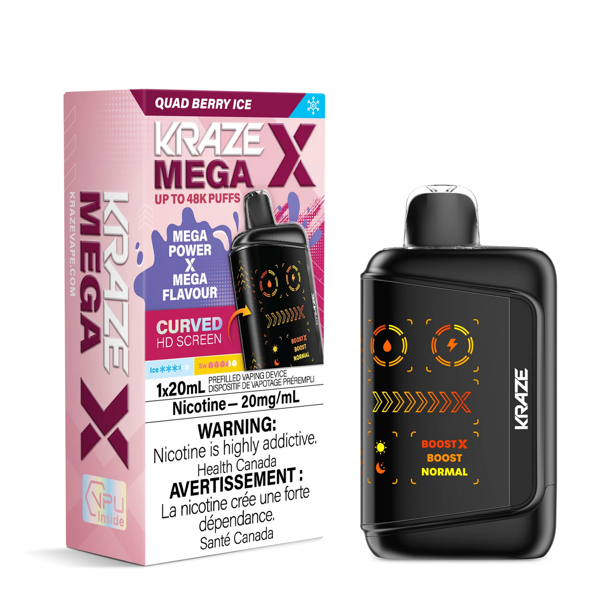 QUAD BERRY ICE KRAZE MEGA X