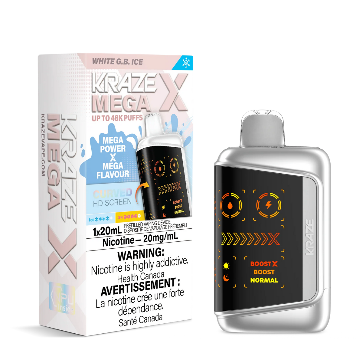 WHITE G.B ICE KRAZE MEGA X