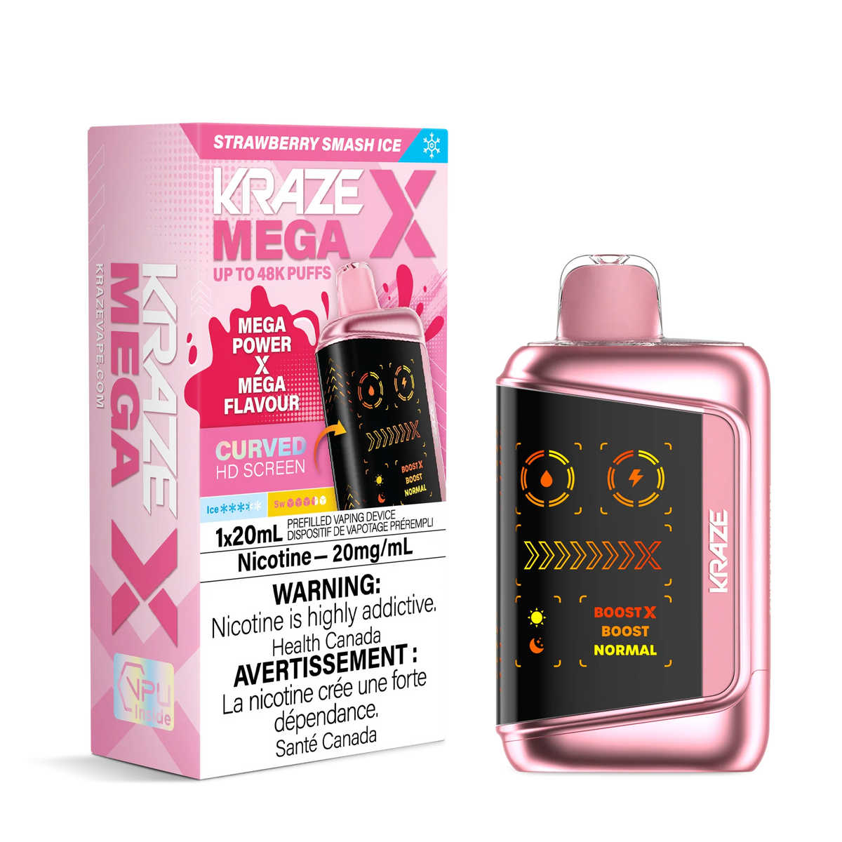 STRAWBERRY SMASH ICE KRAZE MEGA X