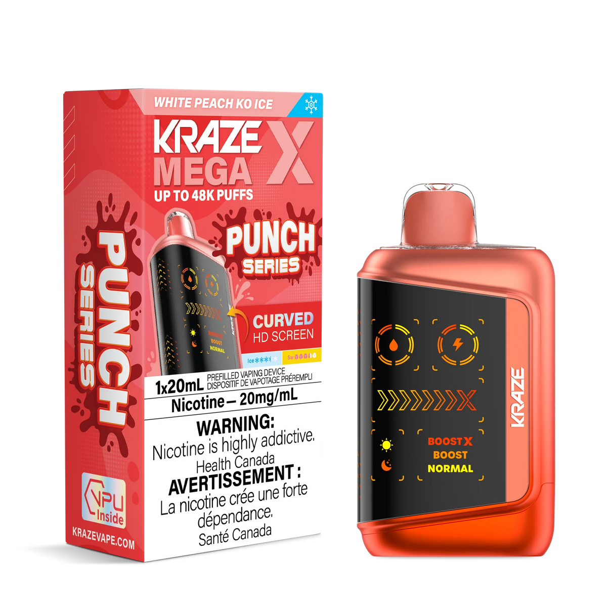 WHITE PEACH KO ICE KRAZE MEGA X - PUNCH SERIES