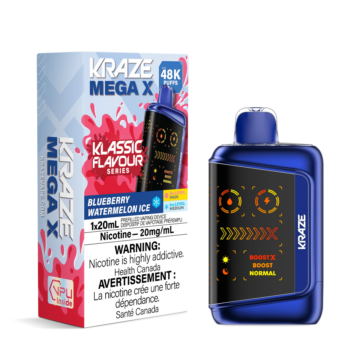 BLUEBERRY WATERMELON ICE KRAZE MEGA X - KLASSIC SERIES