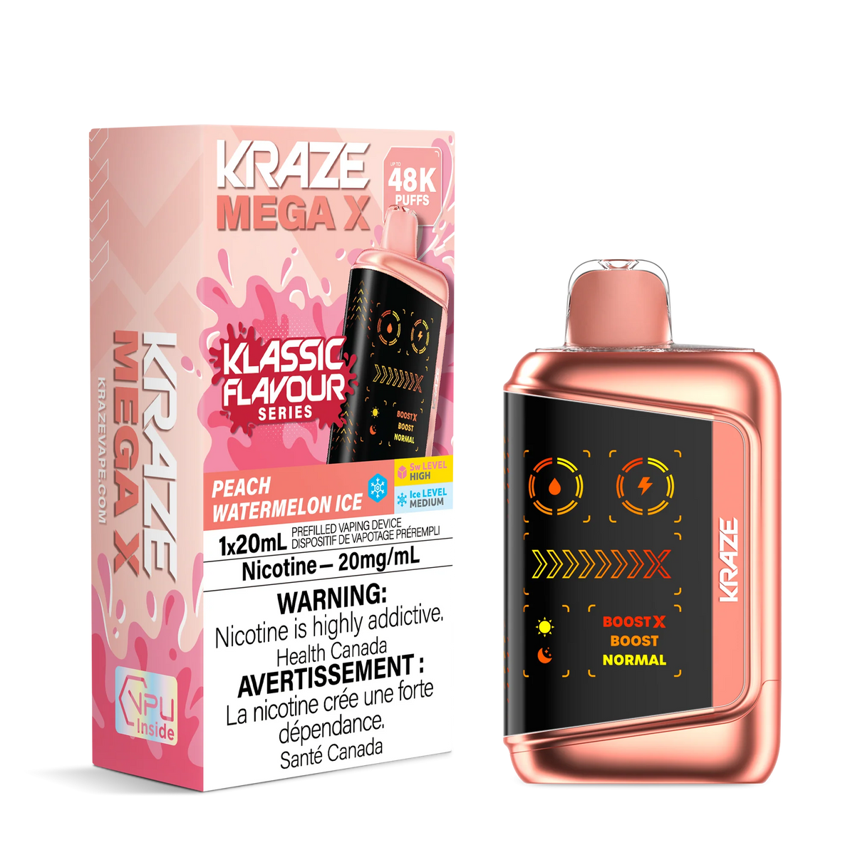 PEACH WATERMELON ICE KRAZE MEGA X - KLASSIC SERIES