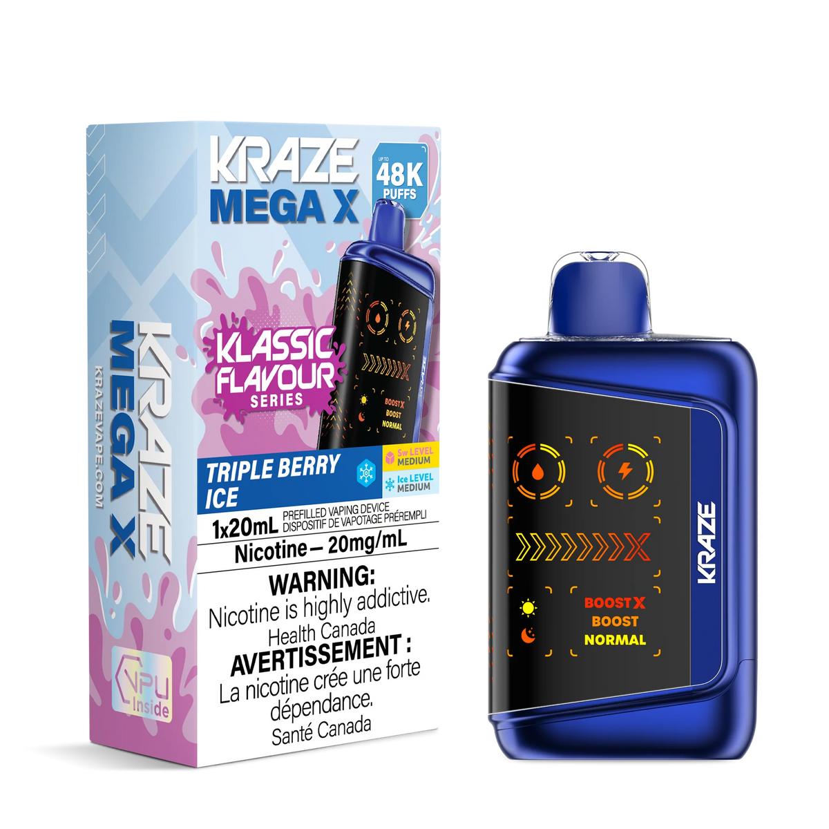TRIPLE BERRY ICE KRAZE MEGA X - KLASSIC SERIES