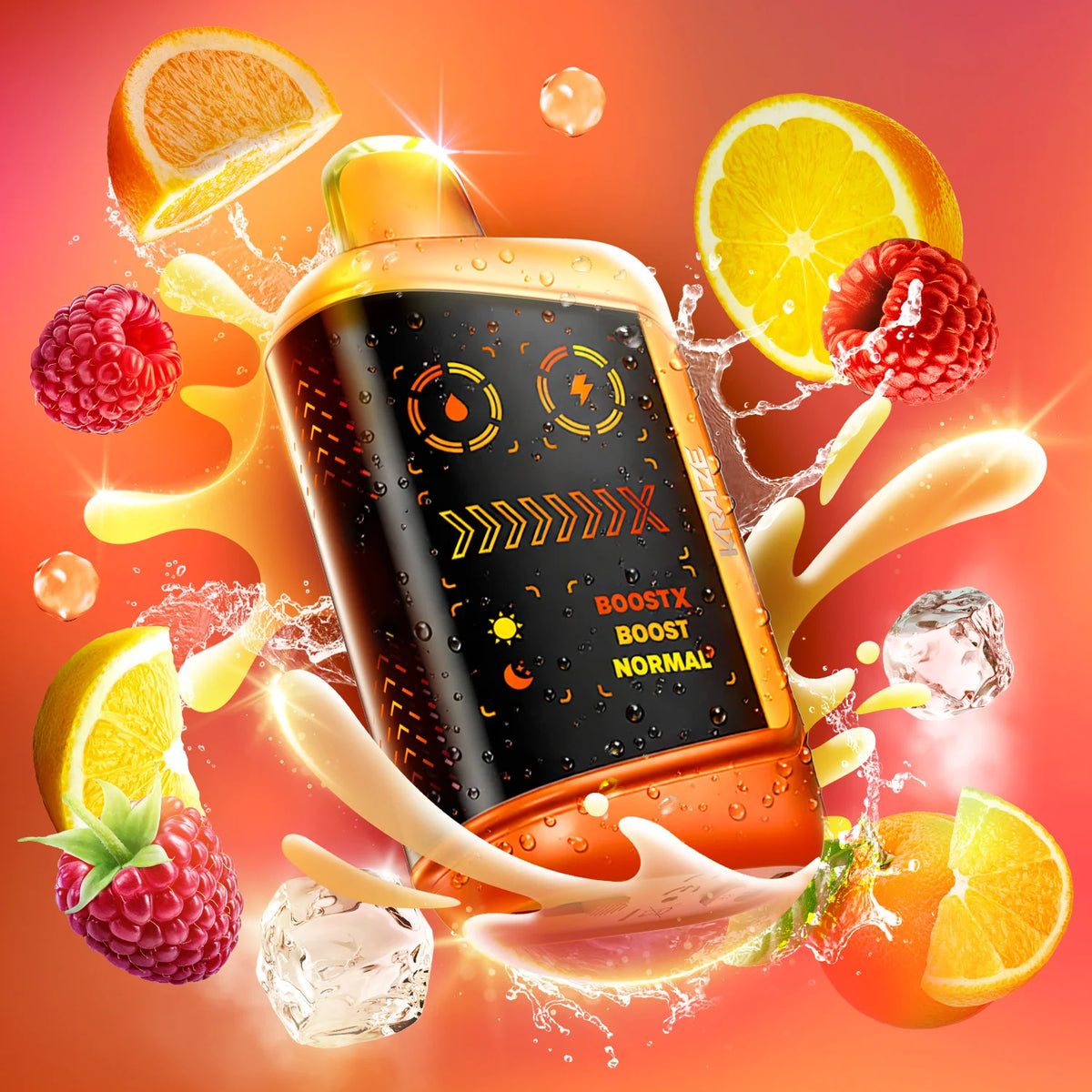 ORANGE RASPBERRY KO ICE KRAZE MEGA X - PUNCH SERIES