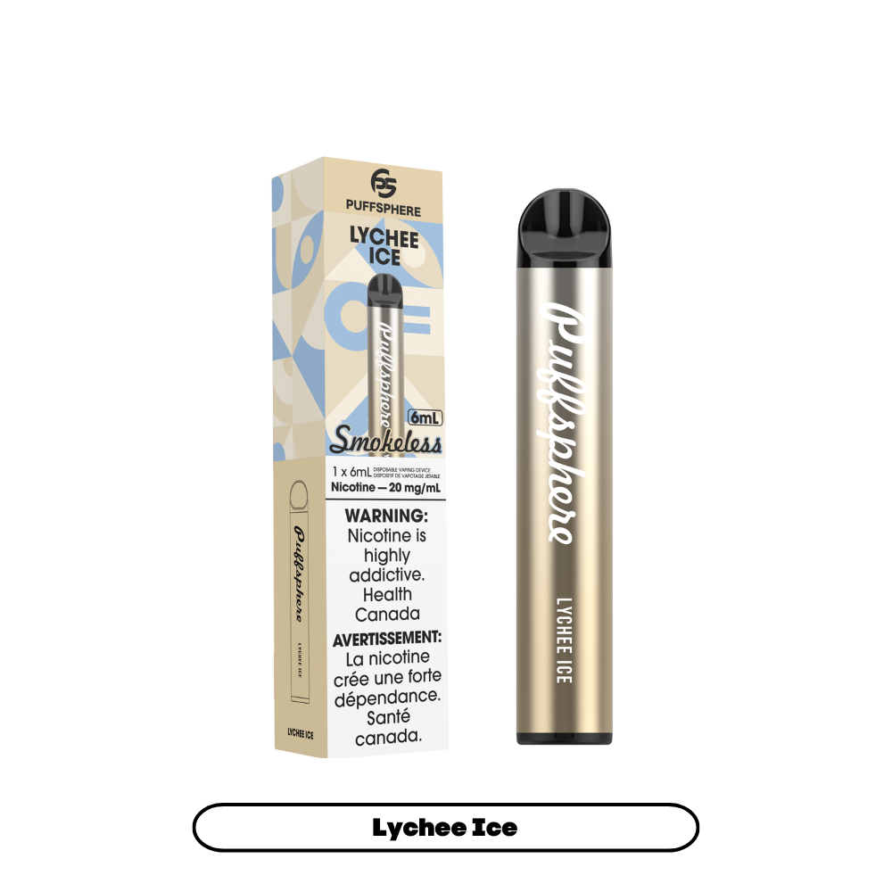 PUFFSPHERE SMOKELESS. LYCHEE ICE