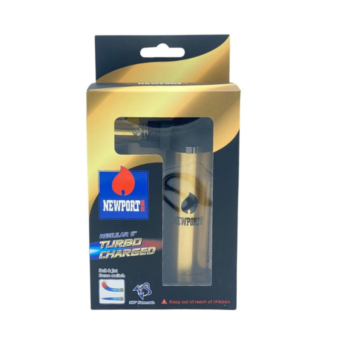 NEWPORT ZERO 6” TORCH LIGHTER (GOLD BLACK)