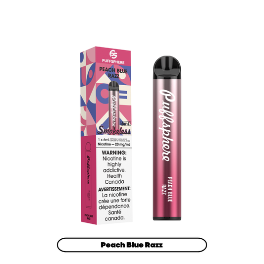 PUFFSPHERE SMOKELESS. PEACH BLUE RAZZ