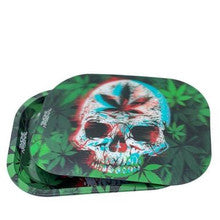 Leaf Skull  Rolling Tray + 3D Magnetic Cover - Small