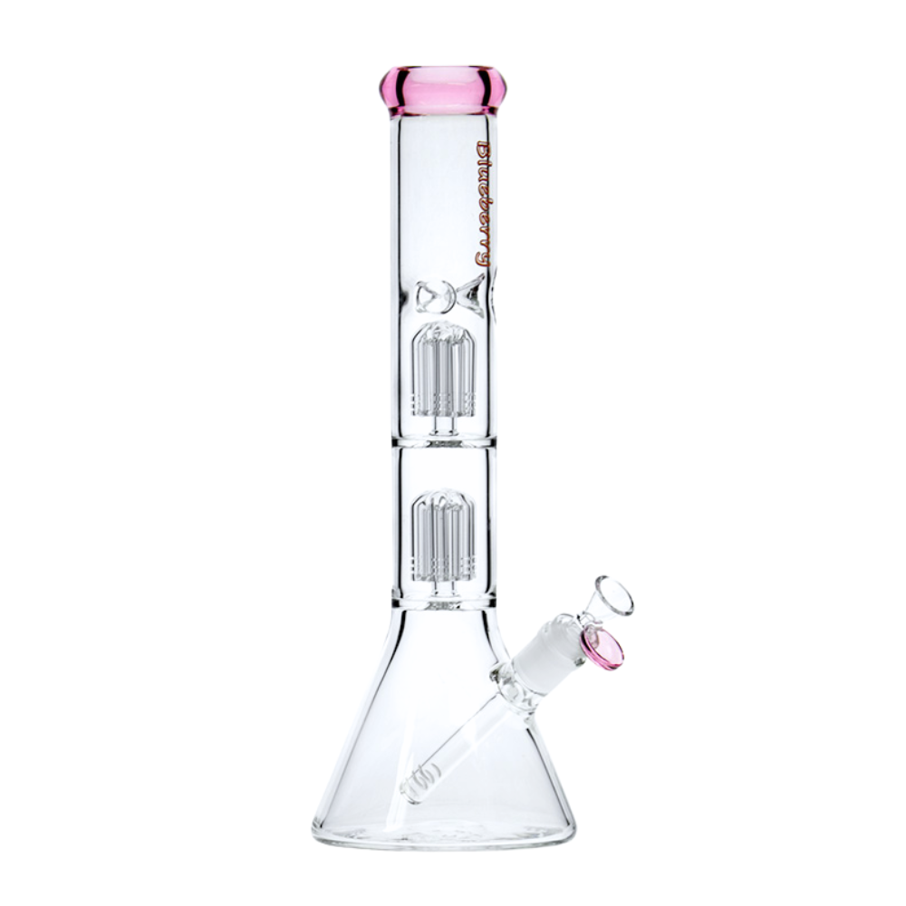 15" Blueberry Double Tree Perc Beaker