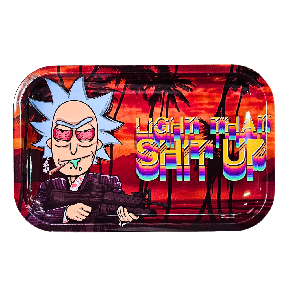 Light That Shit up Metal Rolling Tray Medium