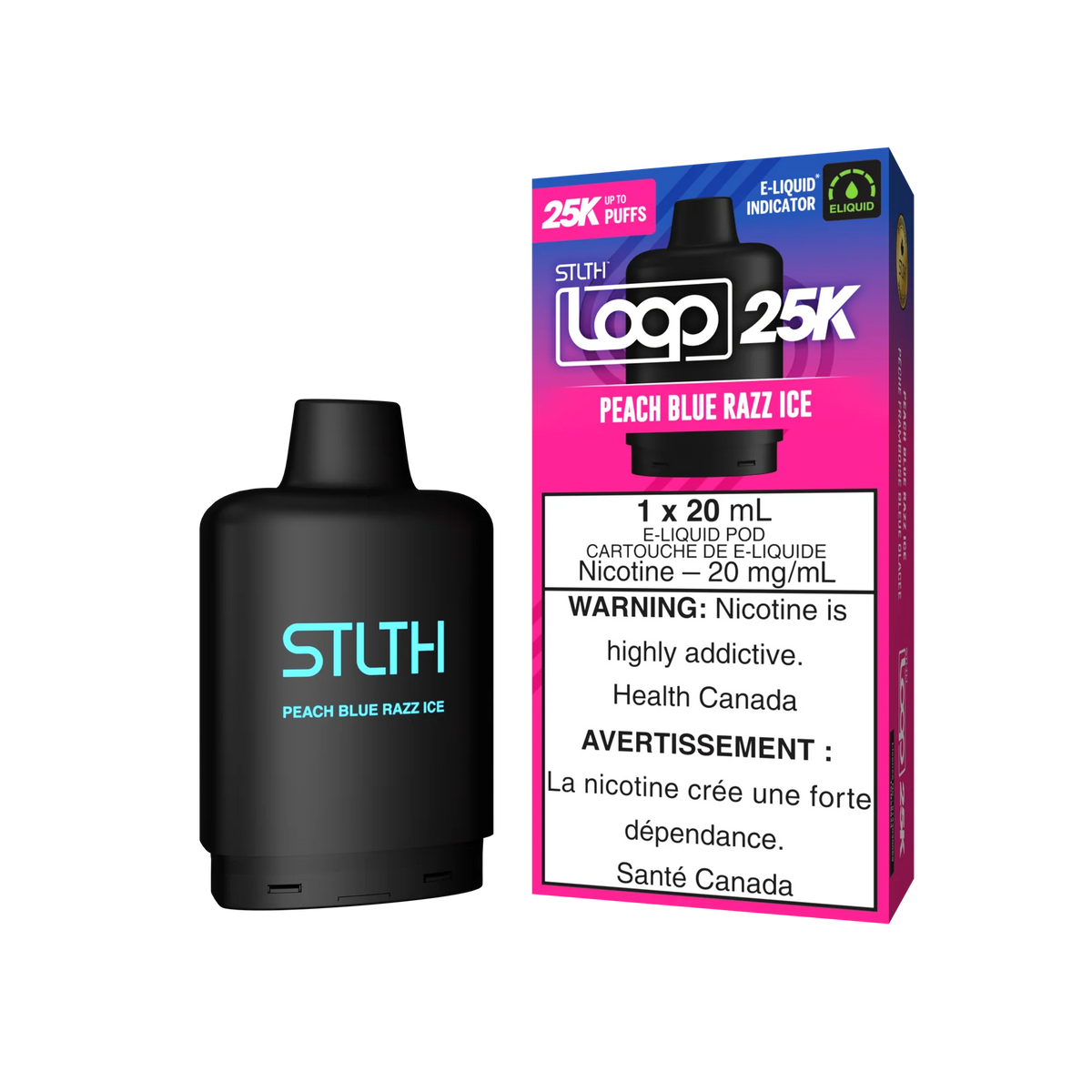 PEACH BLUE RAZZ ICE STLTH LOOP 25K