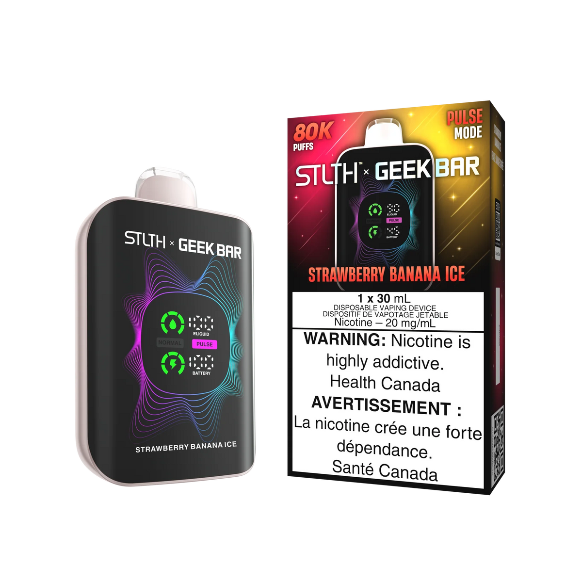 STRAWBERRY BANANA ICE STLTH X GEEKBAR