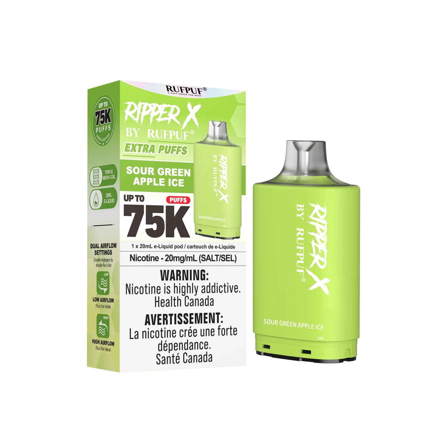 SOUR GREEN APPLE ICE BY RIPPER X 75K