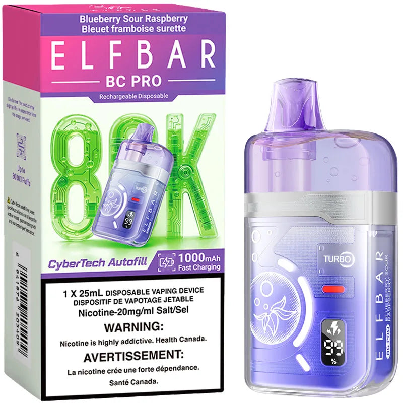 BLUEBERRY SOUR RASPBERRY ELFBAR BC PRO 80K