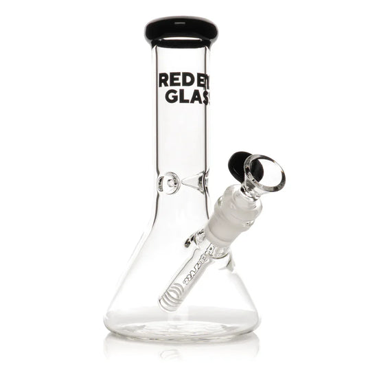 RED EYE GLASS 8" BEAKER BASE WATER PIPE