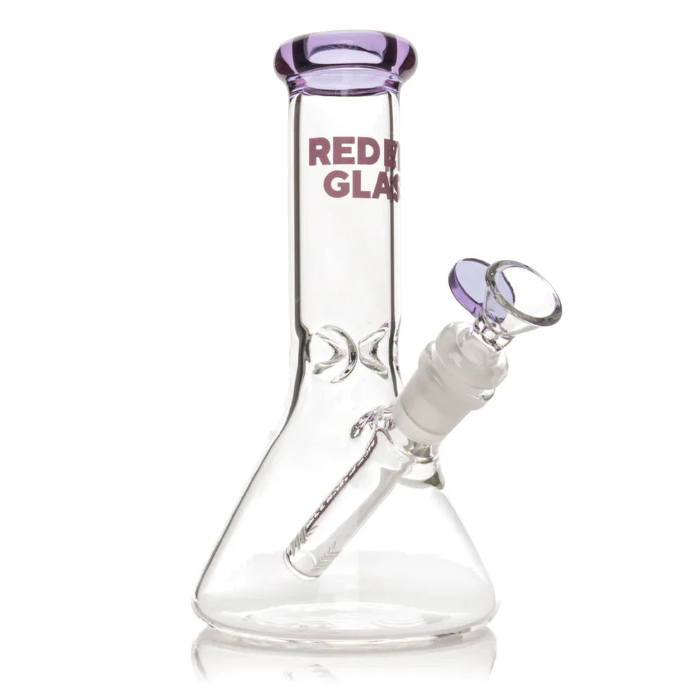 RED EYE GLASS 8" BEAKER BASE WATER PIPE